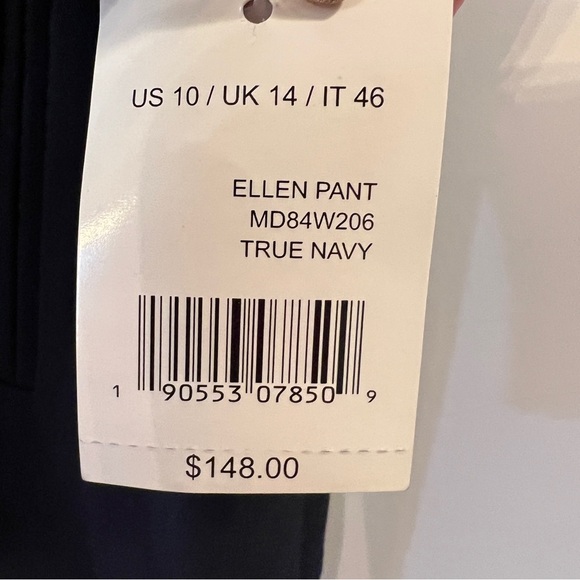 Tahari NWT Size 10 The Ellen Pant in True Navy - Picture 4 of 12